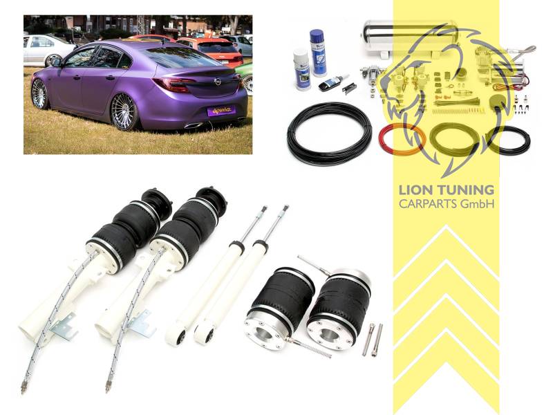 Aufnahmepunkte der Domlager müssen mit Hilfe der beiliegenden Schablone - NEU gebohrt werden, 11,5L Tank chrom / ViAir Kompressor chrom, fest, weiss, nicht passend für OPC, nicht für 4x4, Stahl verzinkt, Eintragungspflichtig / Teilegutachten wird nach Kauf spezifisch ausgestellt